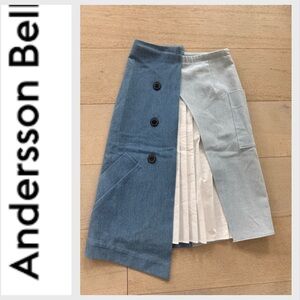 Andersson Bell Trench Pleated Skirt Denim size S